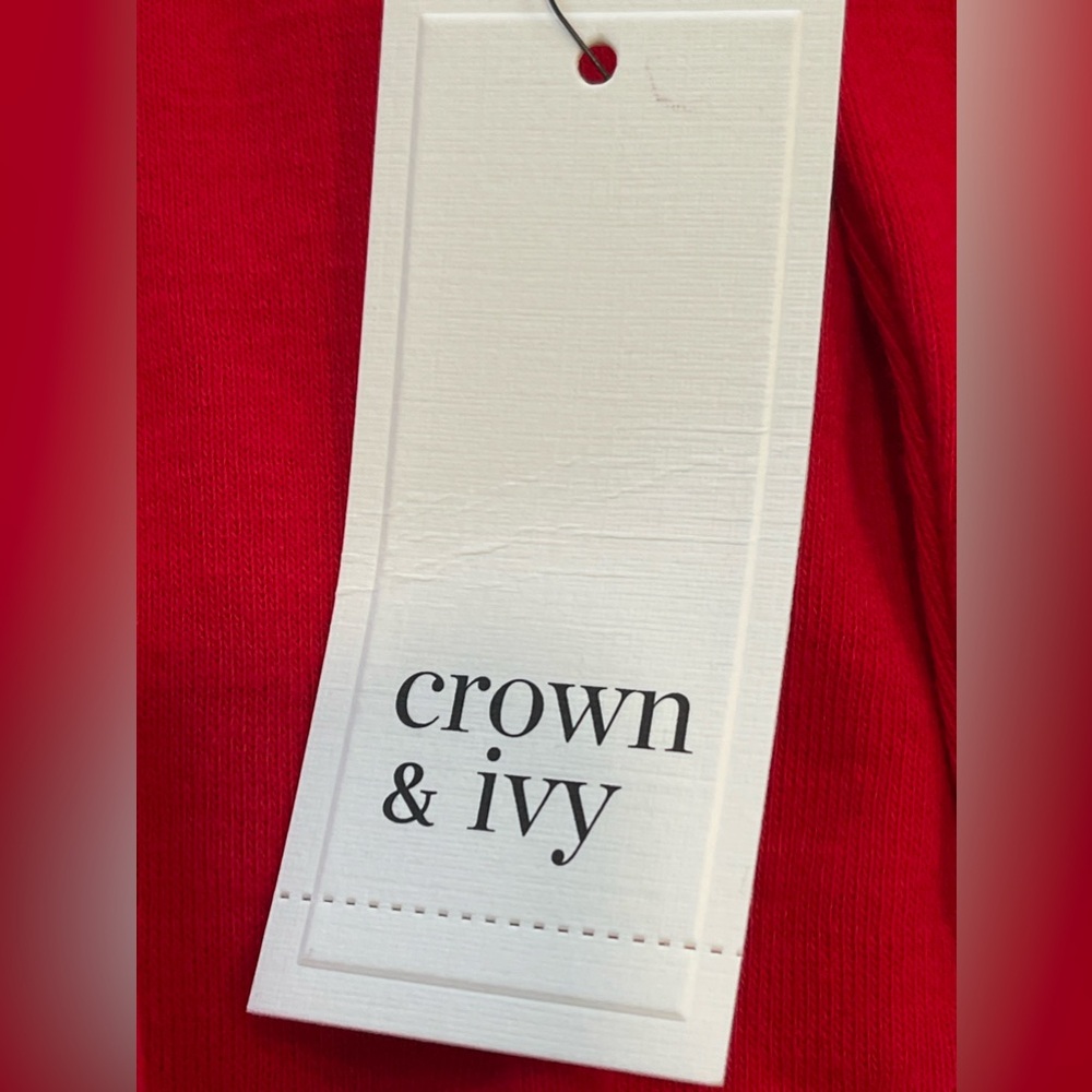 🆕Crown & Ivy NWT perfectly Pima all cotton long sleeve red ladies tshirt 1X soft - Picture 12 of 13
